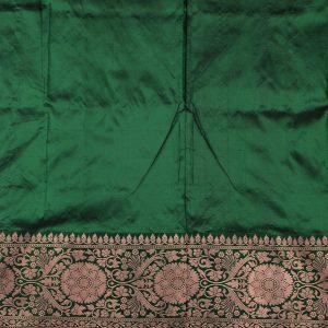 Rani Pink Banaras Saree with Dark Green Border3.jpeg