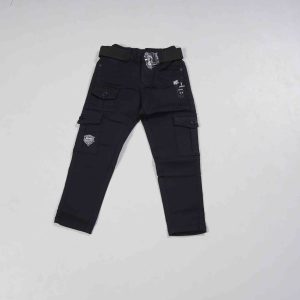Kids Wear Black Cargo Jeans Pant