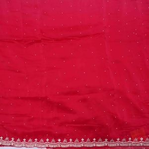 Carmine Magenta Fancy Work Saree (2)