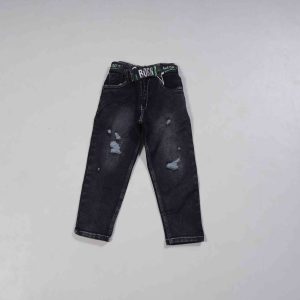 Kids Wear Dark Blue Torn Jeans Pant