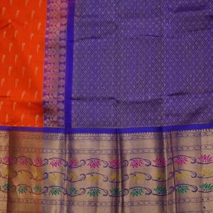 Gate Bridge Orange Kuppadam Pattu Saree (2)