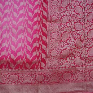Hot Pink Banaras Fancy Saree (2)
