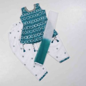 Girls Wear Caribbean Green Patiala Dress