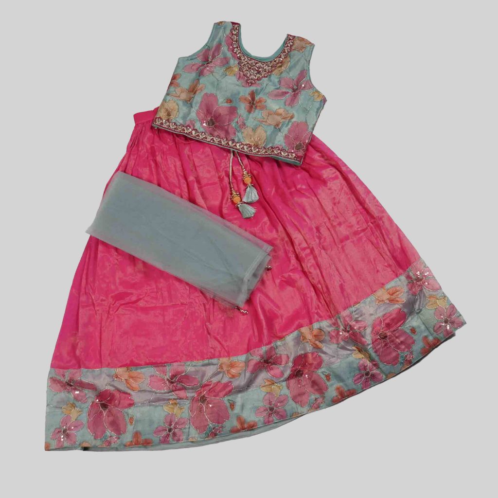 Girls Wear Floral Design Multicolor Combo Crop Top (1)