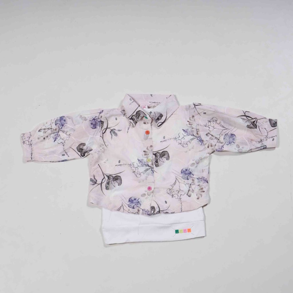 Girls Wear Floral Design Western Top