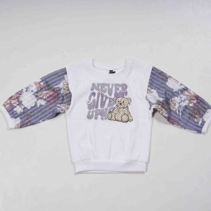 Girls Wear Floral Lilac Design Western Top