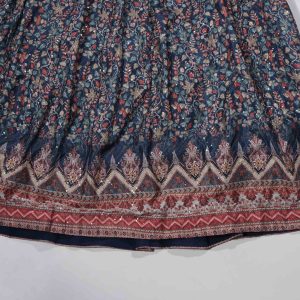 Girls Wear Kalamkari Floral Design Alia Cut Long Frock Design