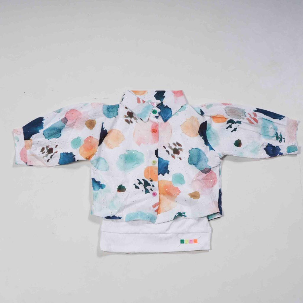 Girls Wear Multicolor Western Top