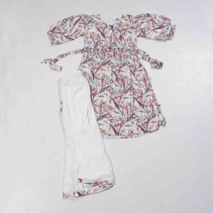 Girls Wear Multicolor Western Floral Design Plazzo Top Set(1)