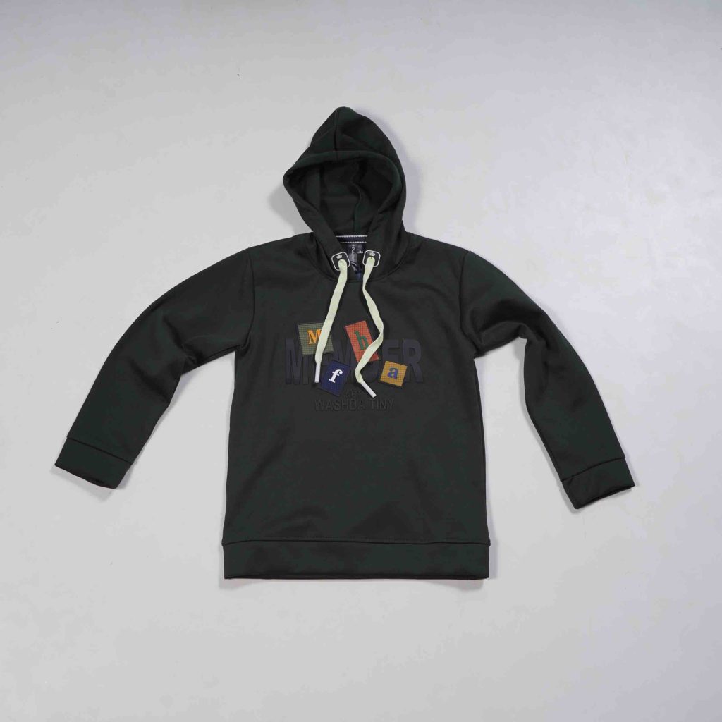 Kids Wear Printed Black Hoodie