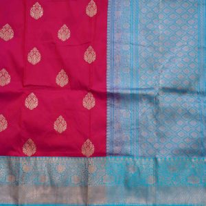 Rasberry Pink Banaras Pattu Saree (2)