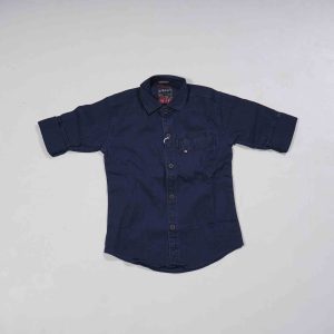 Kids Wear Royal Blue Casual Denim Shirt