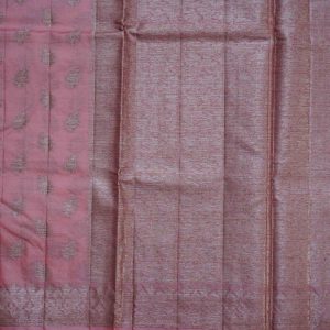Barbie Pink Tussar Golden Zari Design Border Silk Saree
