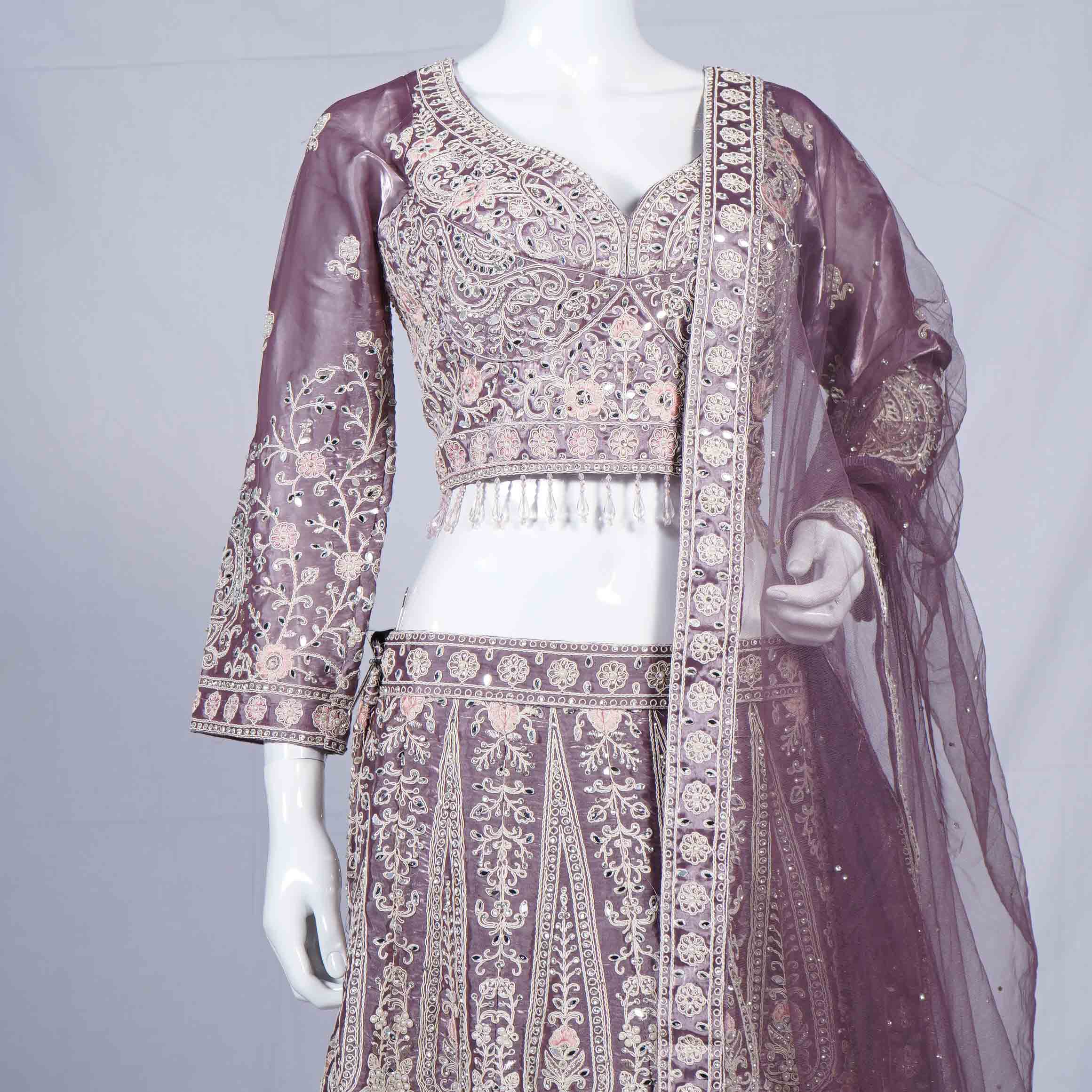 Beautiful Rose Taupe Pink Bridal Crop Top (3)