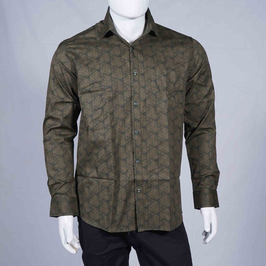 Men's Wear Black Olive Brown Combination Casual Shirt (1)