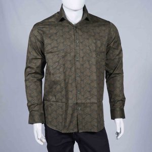 Men's Wear Black Olive Brown Combination Casual Shirt (1)