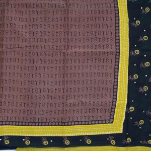 Coffee Brown Designer Printed Cotton Saree (2)