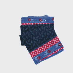 Dark Blue Leaf Designer Printed Cotton Saree (1)