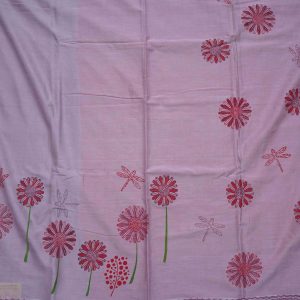 Lavender Floral Designer Printed Cotton Saree (2)