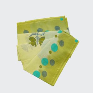 Light Green Bubble Designer Printed Cotton Saree (1)