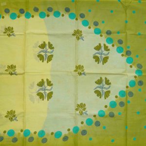 Light Green Bubble Designer Printed Cotton Saree (2)