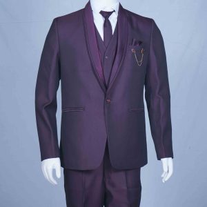 Mens Wear Eminence Violet 5 Pc Set Suit (2)