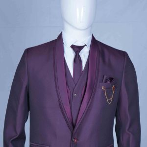 Men's Wear Eminence Violet 5 Piece Set Suit
