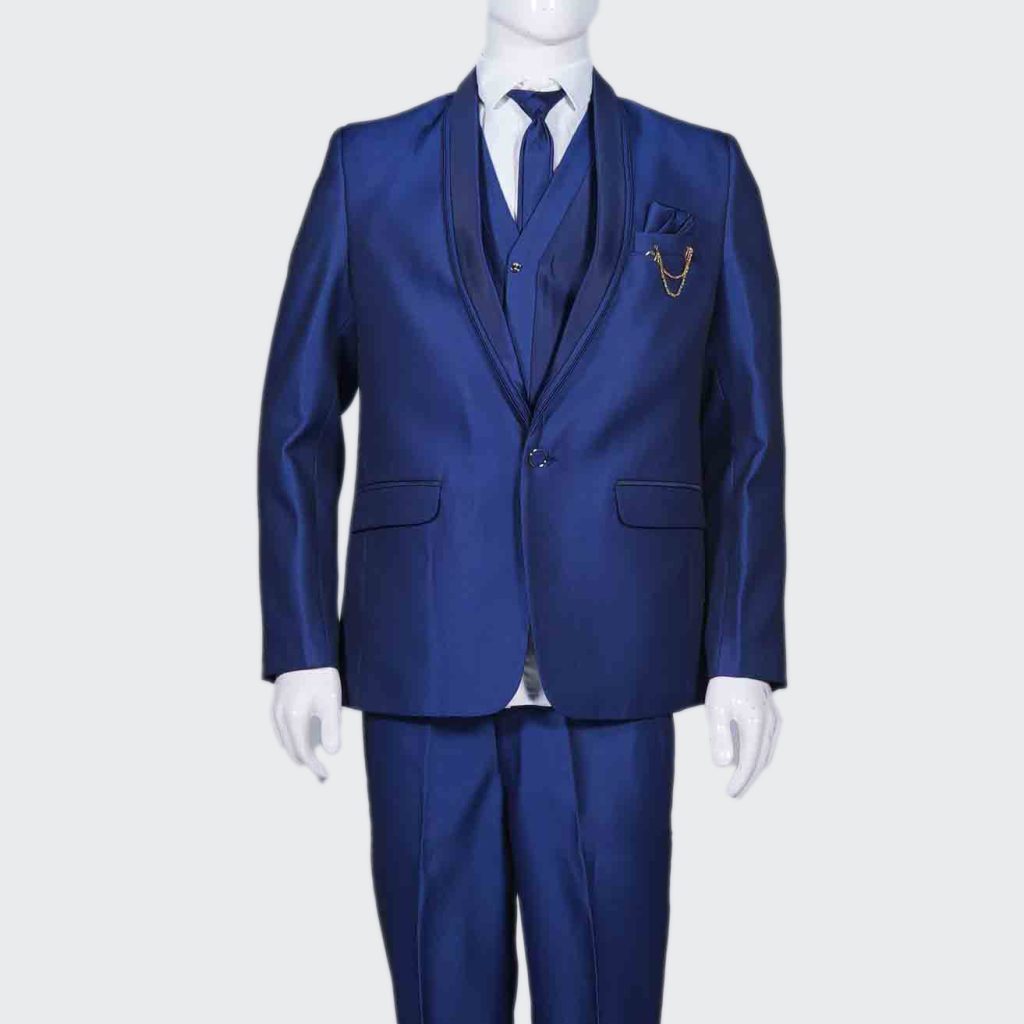 Men's Wear Royal Blue 5 Pc Set Suit (1)