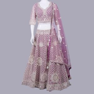 Women's Wear Rasberry Pink Embroidery Work Crop Top (1)