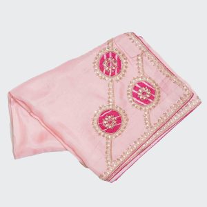 Baby Pink Designer Work Saree (1)