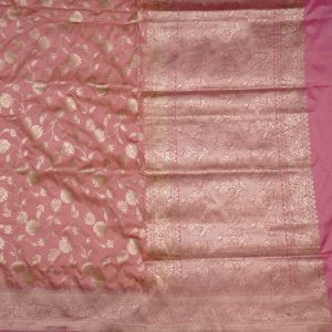 Baby Pink Banaras Pattu Saree Pallu(2)