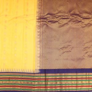 Icterine Yellow Gadwal Pattu Saree Pallu (2)
