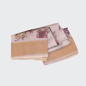 Lavender pink Tussar silk saree showcasing plain weave texture, subtle sheen, and lightweight drape ideal for festive occasions