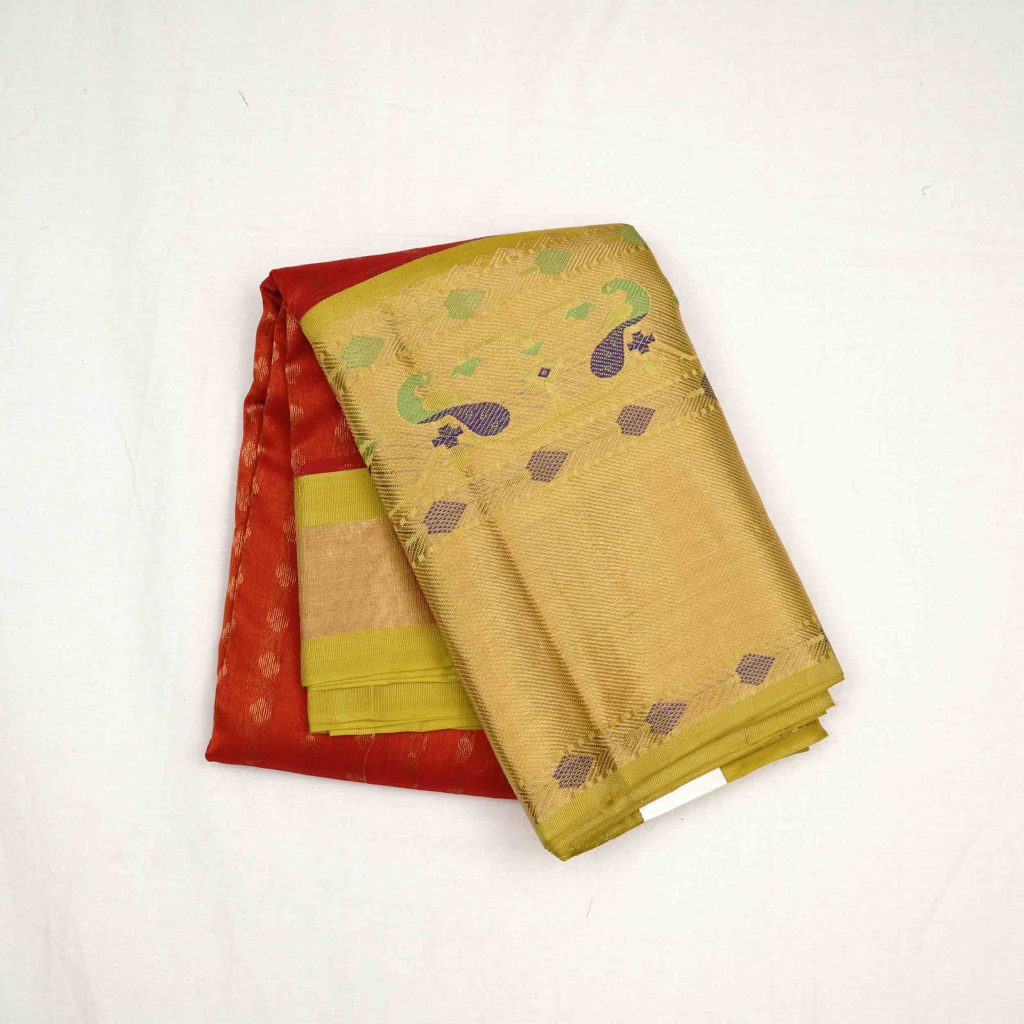 Ruby Red Kuppadam Pattu Saree (1)