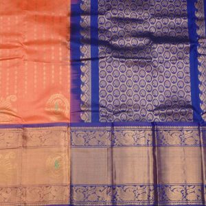 Saffron Orange Kuppadam Pattu Saree Pallu (2)