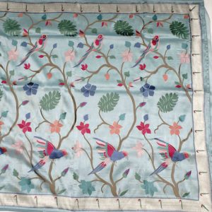 Uranian Blue Fancy Work Saree Pallu (2)