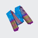 Azure Blue Gadwal Pattu Saree