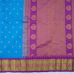 Azure Blue Gadwal Pattu Saree - Image 2