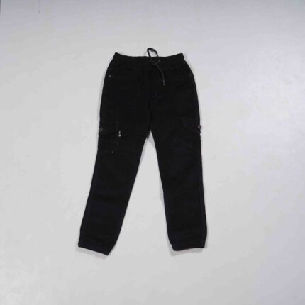 Black Jogger Cargo Jeans Pant for Kids