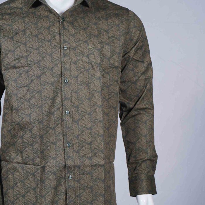 Black Olive Brown Casual Shirt - Image 2