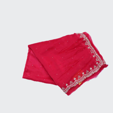 Carmine Magenta Fancy Work Saree