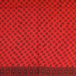 Chilli Red Pure Printed Cotton Saree - Image 2
