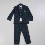 Dark Blue Kids Full Coat Suit