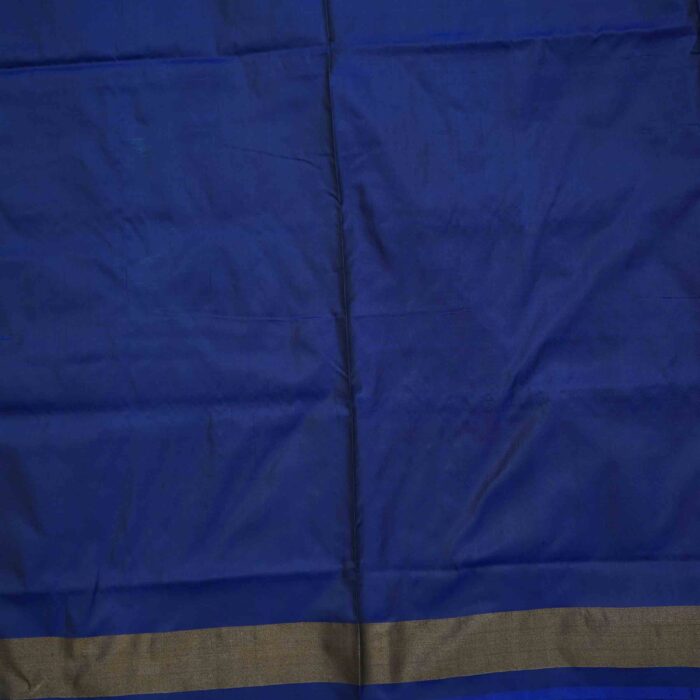 Dark Blue & Hot Pink Pochampally Saree - Image 3