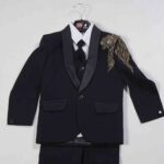 Dark Ultramarine Blue Kids Coat Suit - Image 2