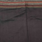 Deep Black Fancy Work Saree With Blouse - Image 3