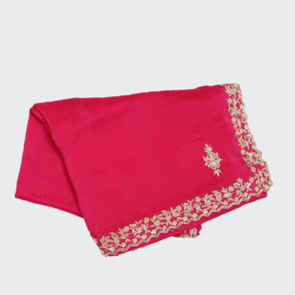 Folly Red Designer Work Saree