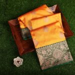 Golden Yellow Banarasi Silk Saree