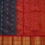 Gun Metal Grey Kuppadam Pattu Saree - Image 2