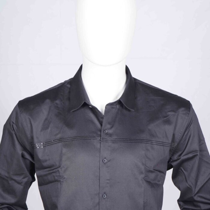 Jet Black Formal Shirt for Men - Image 2